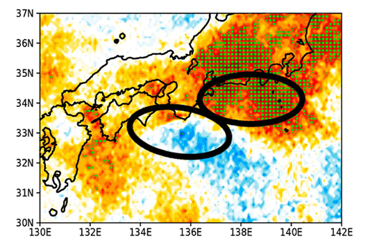 近年の関東と東海地方の雷発生数増加の一因は、黒潮大蛇行　暖かい黒潮は雷を増加させる