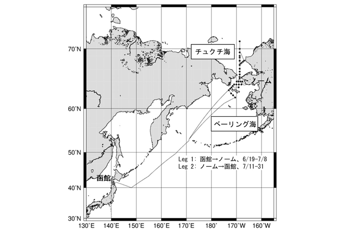 2026年度「おしょろ丸」北極航海の予定航路